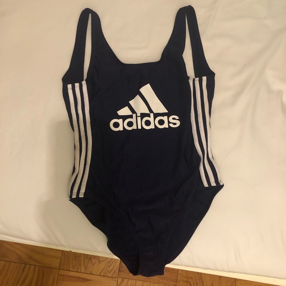 adidas Other - Full Body One Piece Adidas Logo Navy Blue Swimsuit